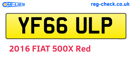 YF66ULP are the vehicle registration plates.
