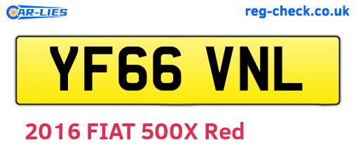 YF66VNL are the vehicle registration plates.
