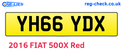 YH66YDX are the vehicle registration plates.
