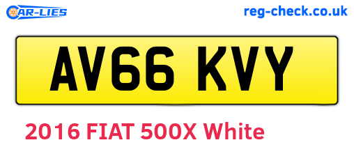 AV66KVY are the vehicle registration plates.