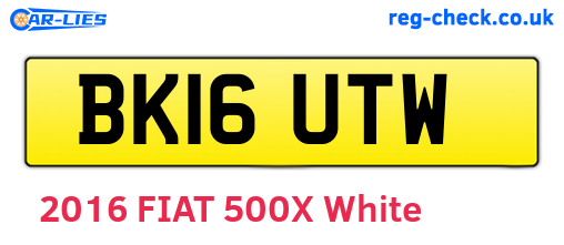 BK16UTW are the vehicle registration plates.