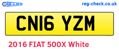 CN16YZM are the vehicle registration plates.