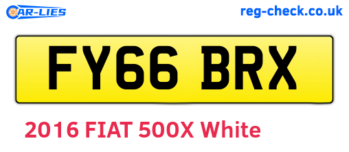 FY66BRX are the vehicle registration plates.