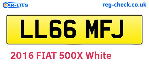 LL66MFJ are the vehicle registration plates.