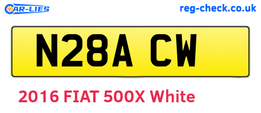 N28ACW are the vehicle registration plates.