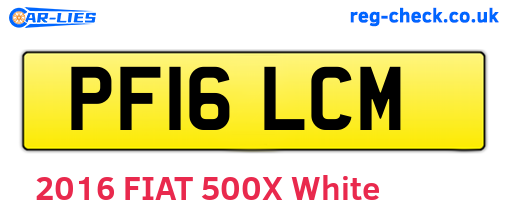 PF16LCM are the vehicle registration plates.