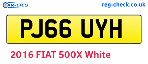 PJ66UYH are the vehicle registration plates.