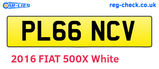 PL66NCV are the vehicle registration plates.