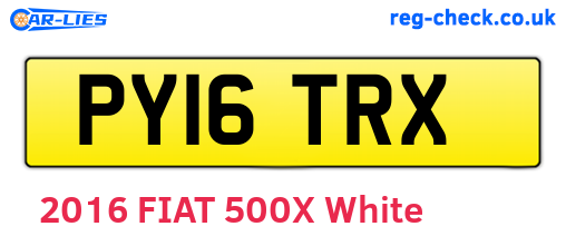 PY16TRX are the vehicle registration plates.