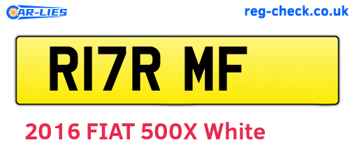 R17RMF are the vehicle registration plates.