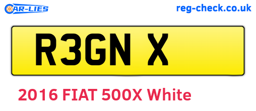 R3GNX are the vehicle registration plates.