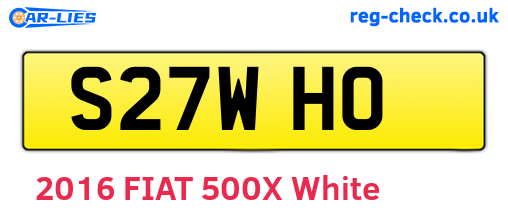 S27WHO are the vehicle registration plates.