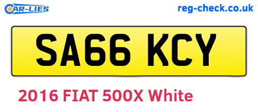SA66KCY are the vehicle registration plates.
