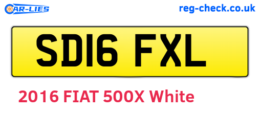 SD16FXL are the vehicle registration plates.