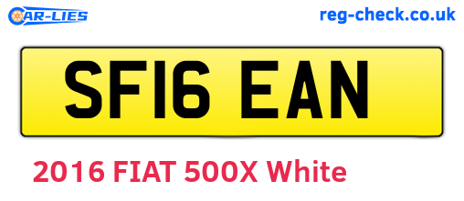 SF16EAN are the vehicle registration plates.
