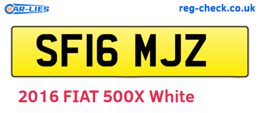 SF16MJZ are the vehicle registration plates.