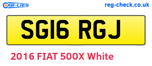 SG16RGJ are the vehicle registration plates.