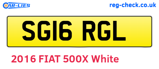 SG16RGL are the vehicle registration plates.