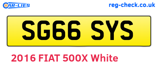 SG66SYS are the vehicle registration plates.