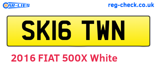 SK16TWN are the vehicle registration plates.
