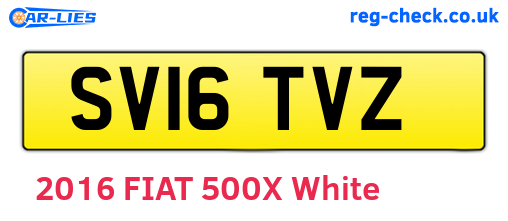 SV16TVZ are the vehicle registration plates.