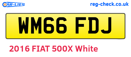 WM66FDJ are the vehicle registration plates.