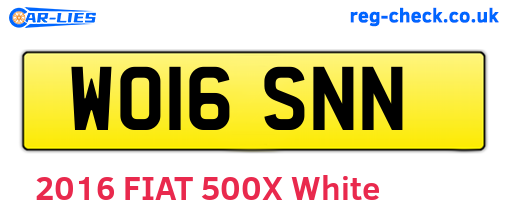 WO16SNN are the vehicle registration plates.