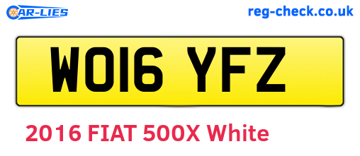 WO16YFZ are the vehicle registration plates.