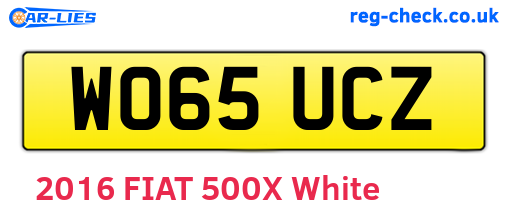 WO65UCZ are the vehicle registration plates.