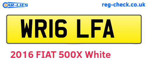 WR16LFA are the vehicle registration plates.