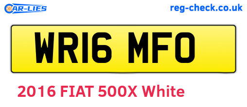 WR16MFO are the vehicle registration plates.