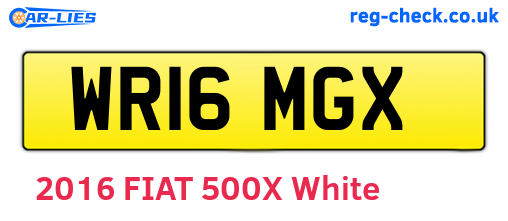 WR16MGX are the vehicle registration plates.