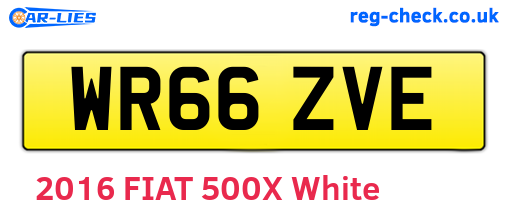 WR66ZVE are the vehicle registration plates.