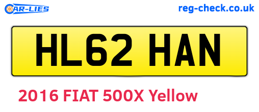 HL62HAN are the vehicle registration plates.