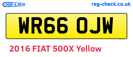 WR66OJW are the vehicle registration plates.