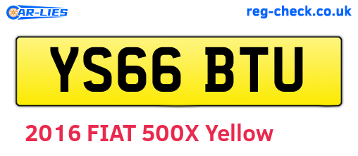 YS66BTU are the vehicle registration plates.