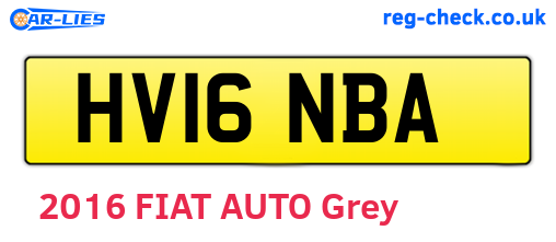 HV16NBA are the vehicle registration plates.