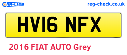 HV16NFX are the vehicle registration plates.