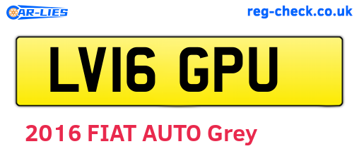 LV16GPU are the vehicle registration plates.