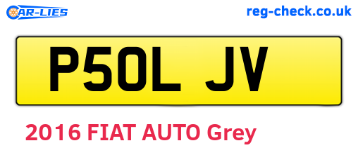 P50LJV are the vehicle registration plates.