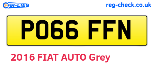 PO66FFN are the vehicle registration plates.