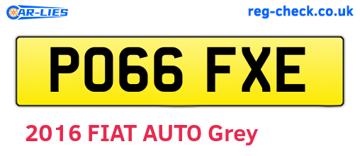 PO66FXE are the vehicle registration plates.