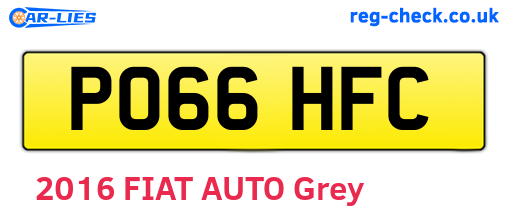 PO66HFC are the vehicle registration plates.