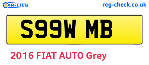 S99WMB are the vehicle registration plates.