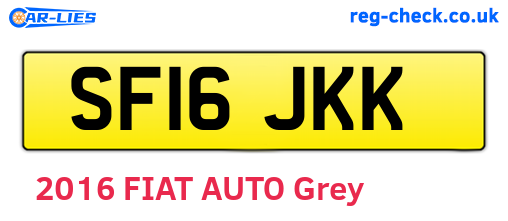 SF16JKK are the vehicle registration plates.