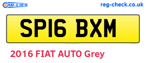 SP16BXM are the vehicle registration plates.