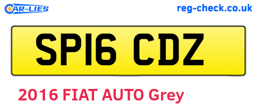 SP16CDZ are the vehicle registration plates.