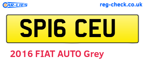 SP16CEU are the vehicle registration plates.