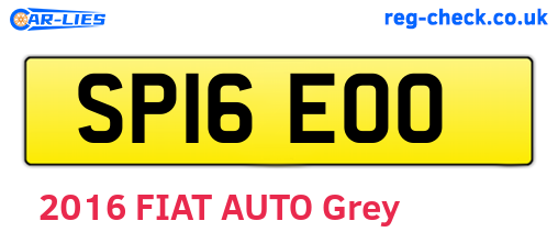 SP16EOO are the vehicle registration plates.