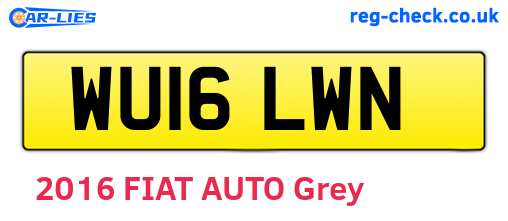 WU16LWN are the vehicle registration plates.
